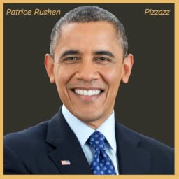 Barack Obama on a gray background
